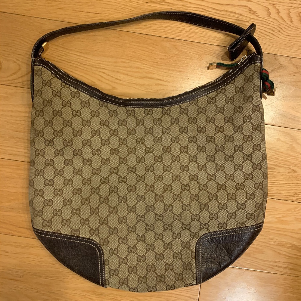 Authentic Gucci Monogram Hobo Bag